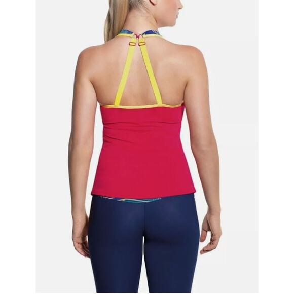 PANACHE NEW $78 Pink Multi-Color Sports Vest Tank Optional Racerback Size 30E - Picture 3 of 6